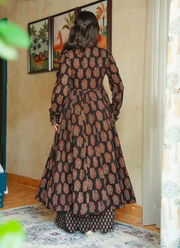 Heavy Rayon Anarkali Dress with Digital Print & Wide Flair 4
