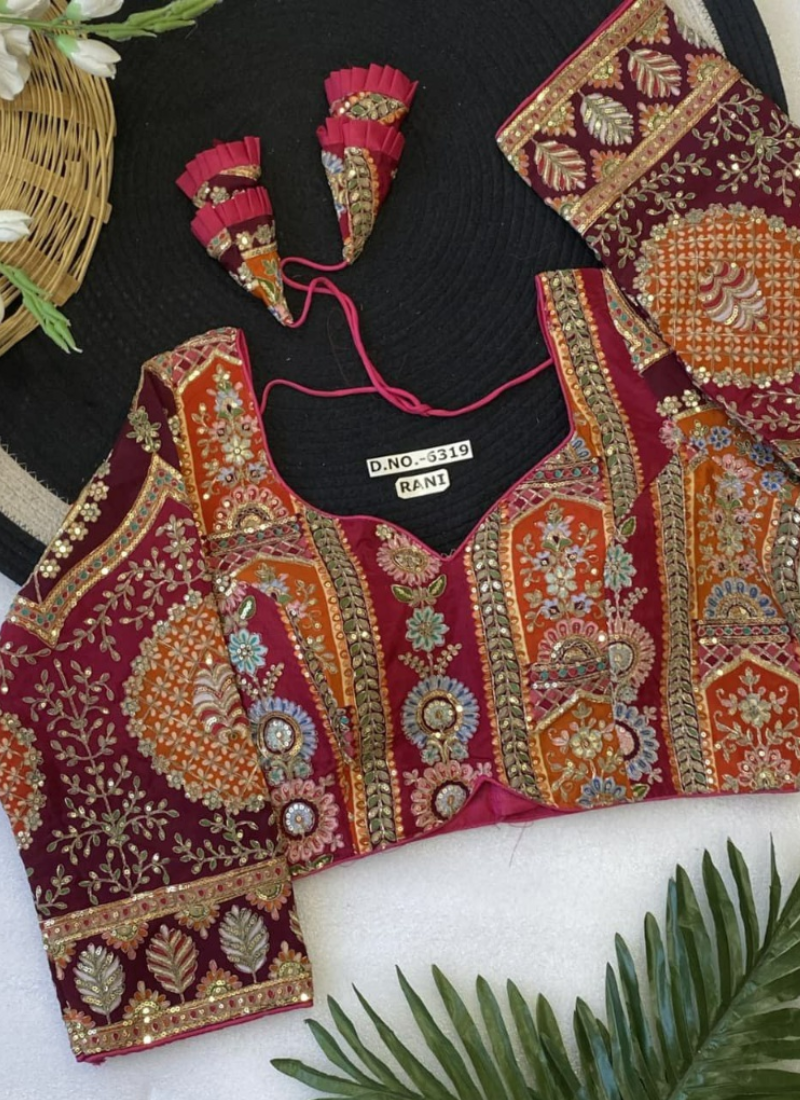 Partywear Women’s Blouse with Premium Padding & Back‑Open Design