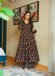 Heavy Rayon Anarkali Dress with Digital Print & Wide Flair 2