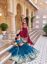 Pure Vichitra Embroidered Lehenga Choli Ensemble 17