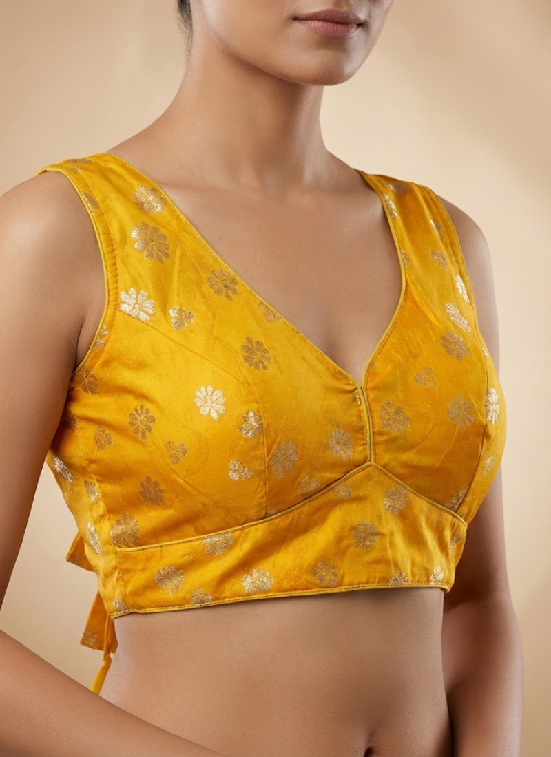 Cosmos Viscose Jequard Silk Women’s Blouse with Heavy Partywear Design