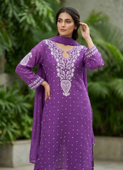 Mul Chanderi Chikankari Suit Set 6