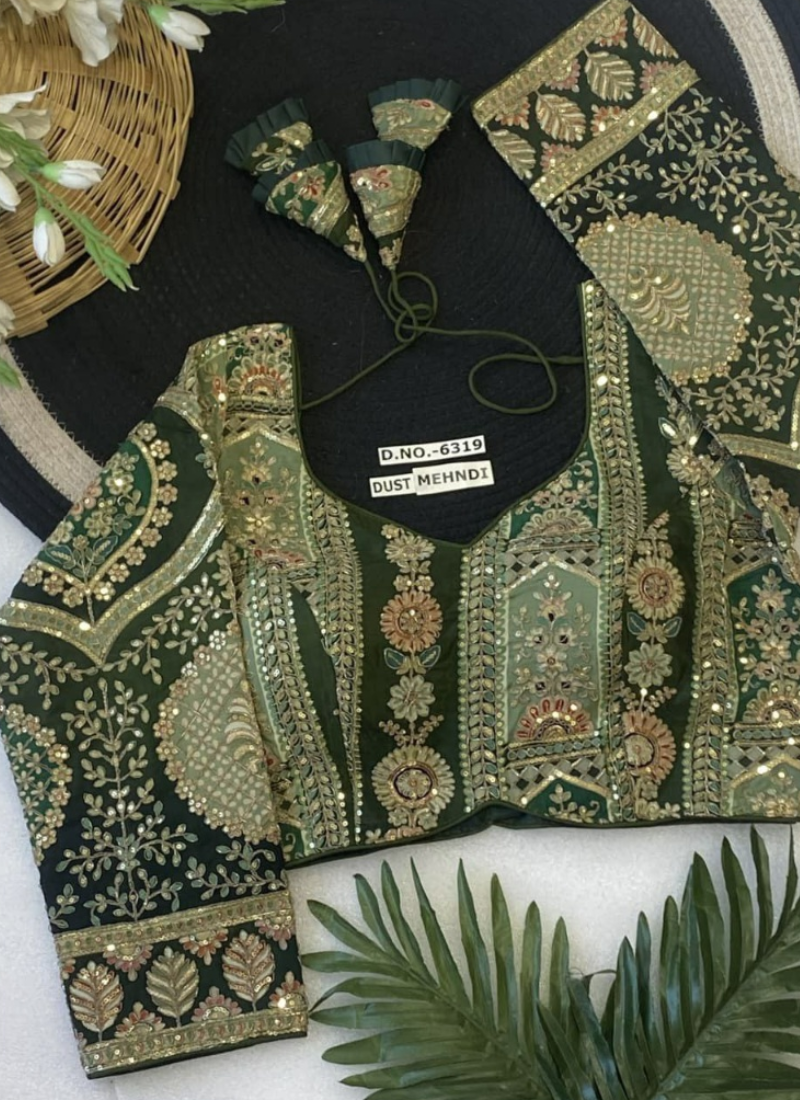 Partywear Women’s Blouse with Premium Padding & Back‑Open Design