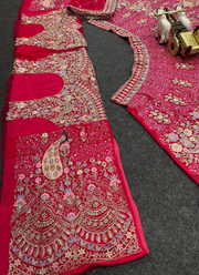 Pink Butterfly Net Lehenga Choli with Sequins & Coding Embroidery + Dupatta 4