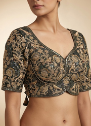 Roman Silk Women’s Blouse with Jari, Sequins & Codding Thread Work 13