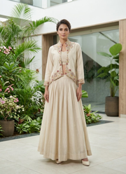 Designer Indo-Western Jacket Lehenga Set | Indian Fusion Fashion Online Australia 14