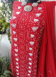 Pearl Chikankari Viscose Suit Set | Indian Designer Salwar Suit Online Australia 14