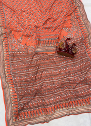 Bollywood Designer Saree – Fox Georgette with Katdana & Mirror Work 2