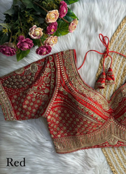 Roman Silk Women’s Blouse with Heavy Embroidery & Back‑Open Design 9