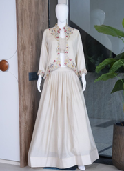 Designer Indo-Western Jacket Lehenga Set | Indian Fusion Fashion Online Australia 15