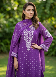 Mul Chanderi Chikankari Suit Set | Indian Salwar Suit Online Australia 17