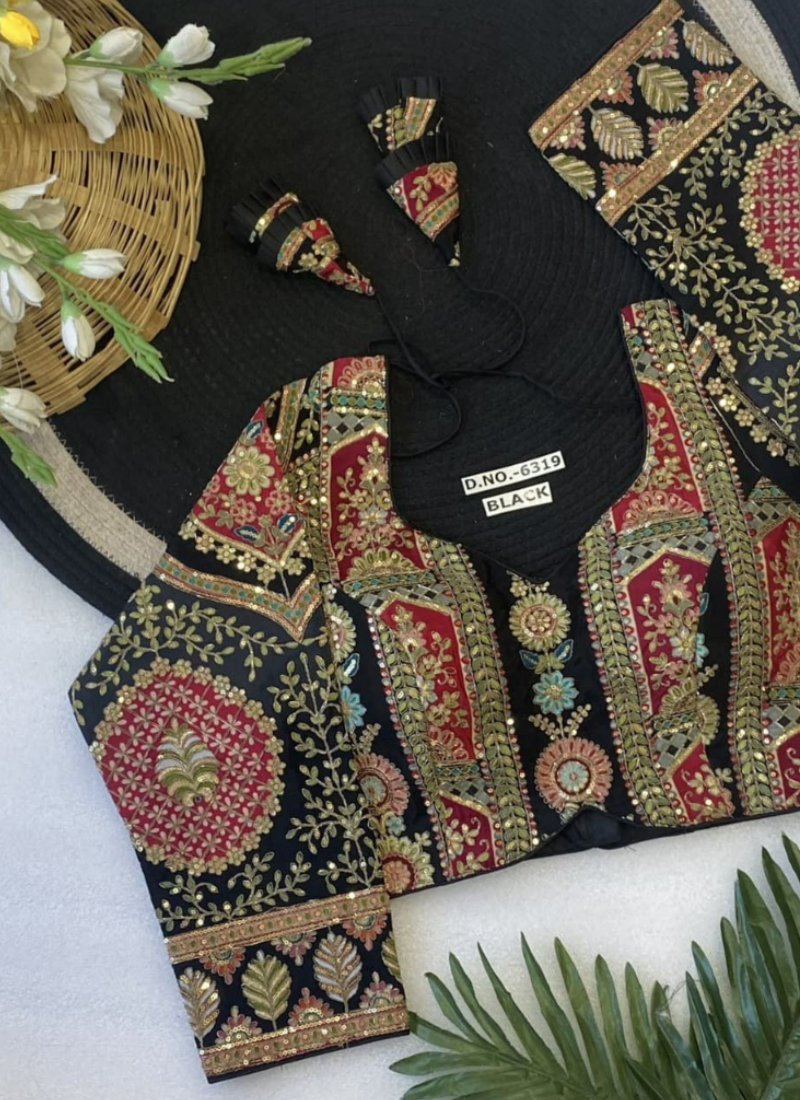 Partywear Women’s Blouse with Premium Padding & Back‑Open Design