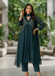 Premium Mul Chanderi Three-Piece Kurta Set | Indian Occasion Wear Online Australia 21