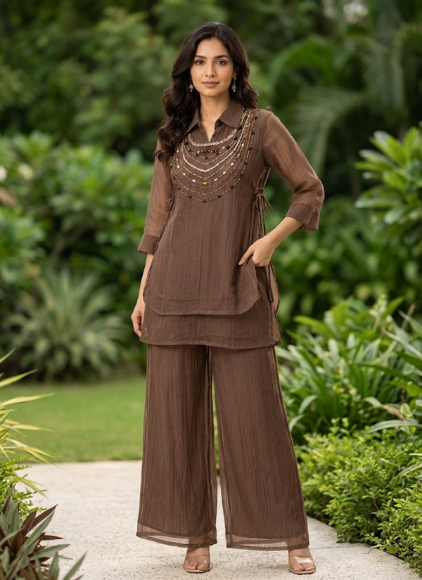 Premium Salsa Tissue Co-ord Set | Indian Dress & Fashion Online Australia