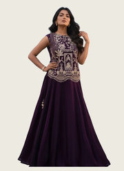 Vichitra Silk Lehenga Set with Embroidered Shrug 2