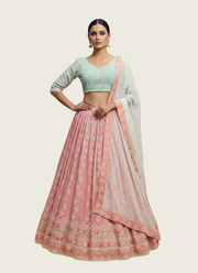 Faux Georgette Lehenga Choli with Sequin Dupatta 2