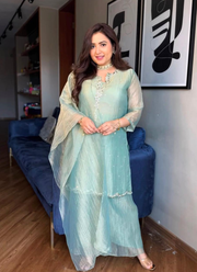 Salsa Tissue Kurta Palazzo Set  | Indian Party Outfit & Celebration Wear Australia 7