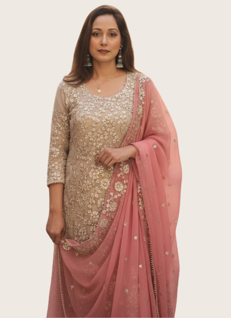 Chiffon Gota Patti Pakistani Kameez Salwar – Traditional Elegance for Women