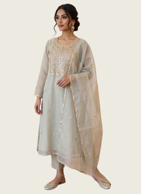 Organza Salwar Suit with Gotta Patti Work, affordable Indian dresses Australia