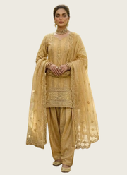 JMC Silk Palazzo Suit with Sequin &amp; Thread Work 3