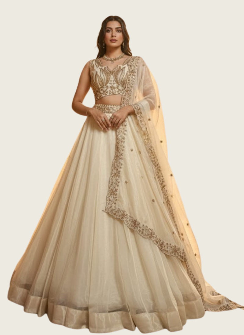 Chanda Silk Sequins Embroidered Lehenga Set. Indian woman online shop in Australia