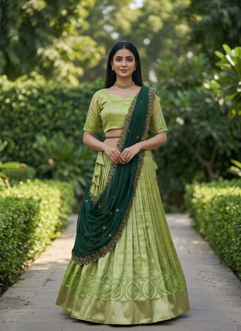 South Style Kanjivaram Silk Lehenga, Luxury Indian Wedding Lehenga for Women Australia Australia