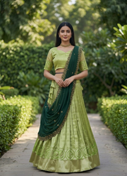 South Style Kanjivaram Silk Lehenga, Luxury Indian Wedding Lehenga for Women Australia 1