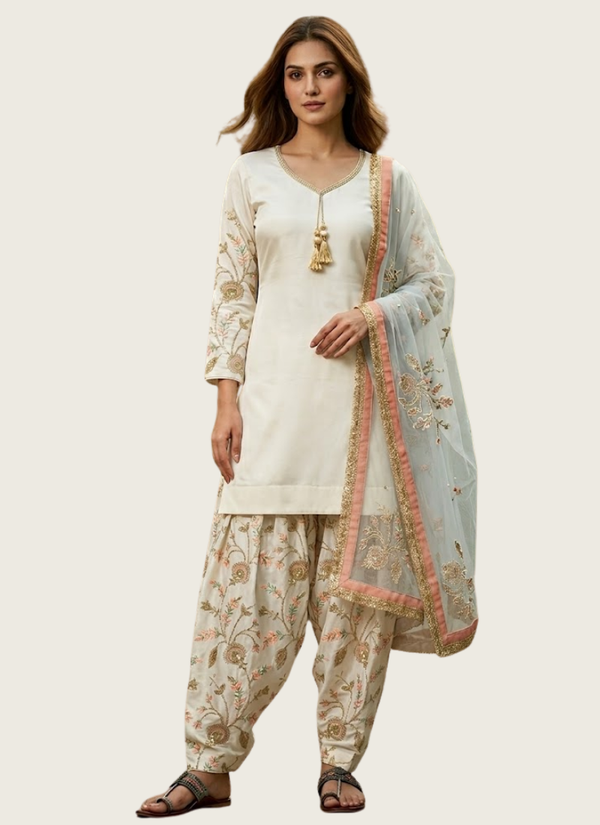 Glass Satin Palazzo Set with Organza Dupatta, buy salwar suit in Perth Australia
