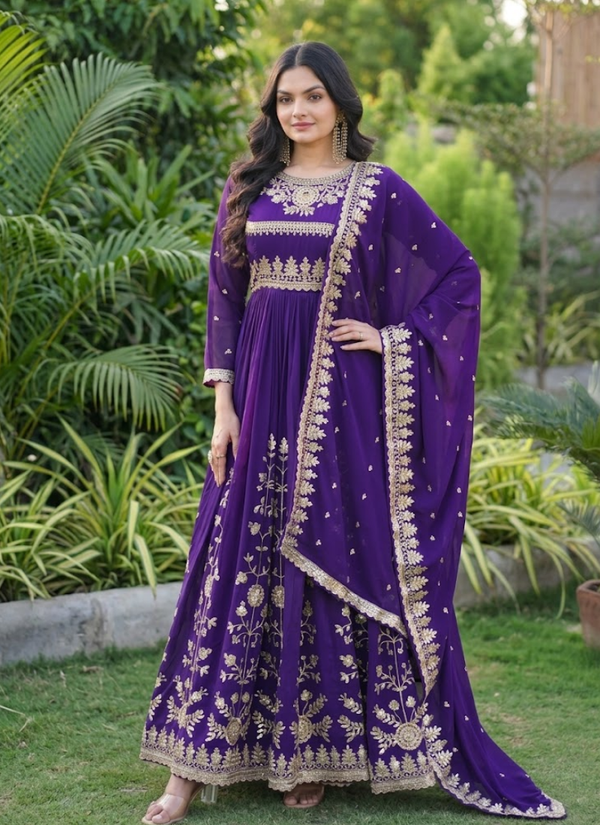 Premium Designer Readymade Gown Collection – Sequins & Zari Embroidery with Dupatta, Indian Designer Sequins & Zari Embroidery Online Australia