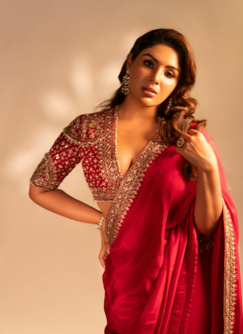 Soft Rangoli Silk Saree with Sequins Embroidery Border & Blouse Fabric