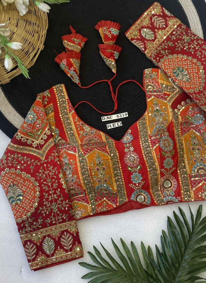 Partywear Women’s Blouse with Premium Padding & Back‑Open Design