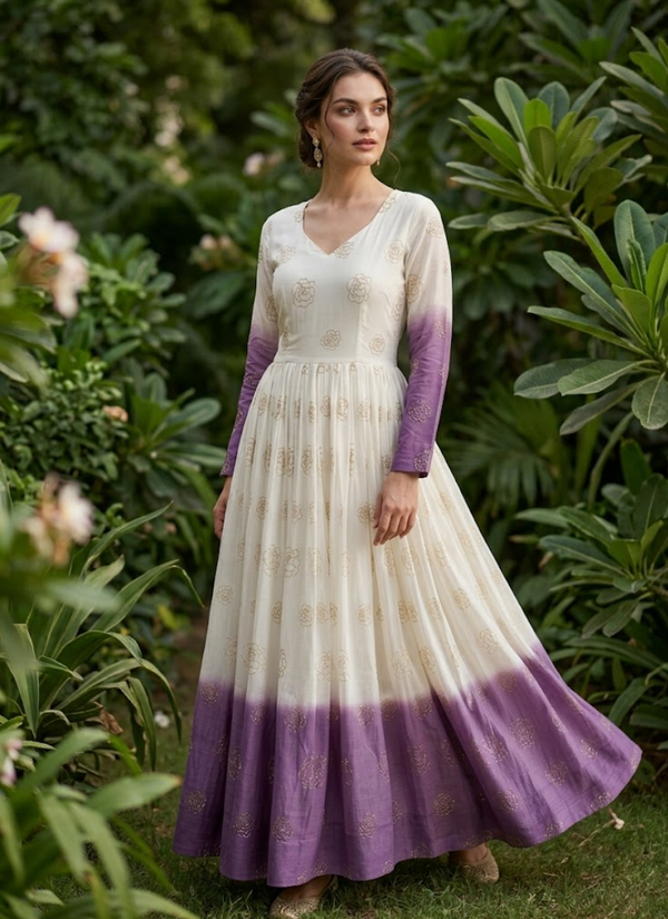 Premium Designer Crunchy Silver Gown – Pipe Sequins Embroidery Work, Designer/premium fashion in australia