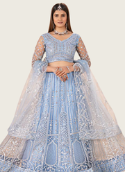 Butterfly Net Bridal Lehenga Choli with Sequins & Codding Embroidery + Dupatta 1