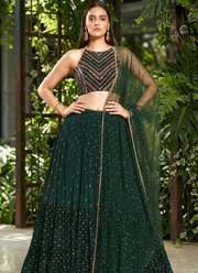 Georgette Lehenga Set – Zari & Sequence Embroidery 1