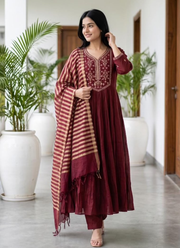 Mul Chanderi Kurta Set 1