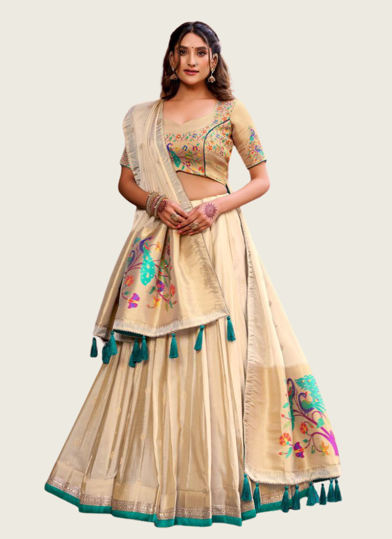 Paithani zari lehenga choli set