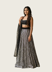 Georgette Lehenga Choli with Sequin &amp; Zari Work 3