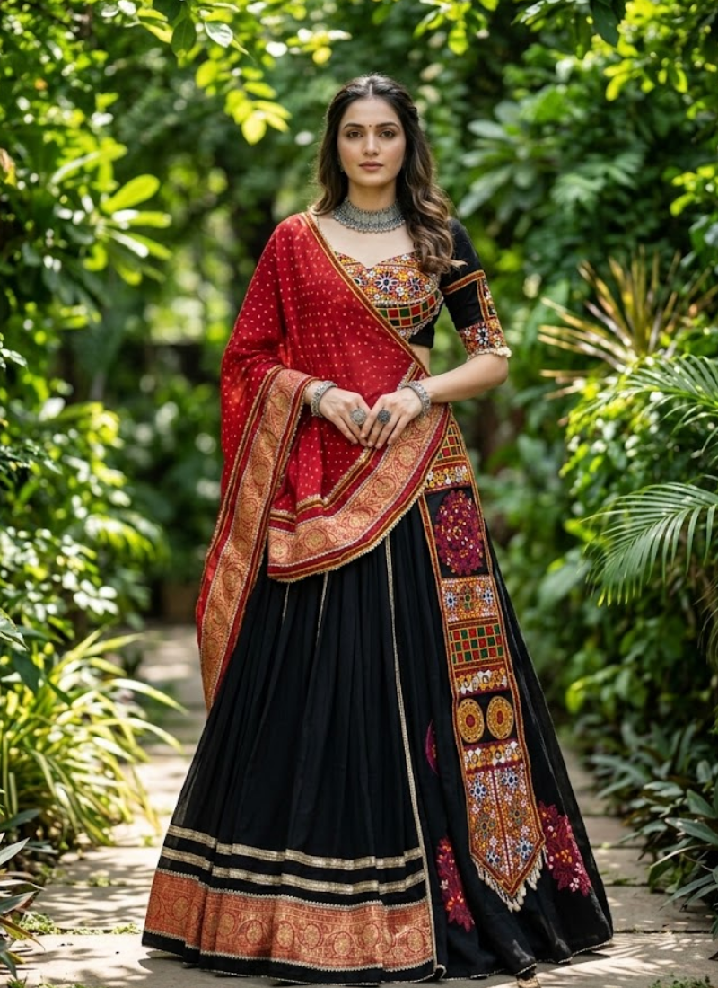 Rayon Kutchi Embroidery Lehenga Australia