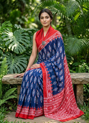 Pure Cotton Mulmul Saree with Blouse 2