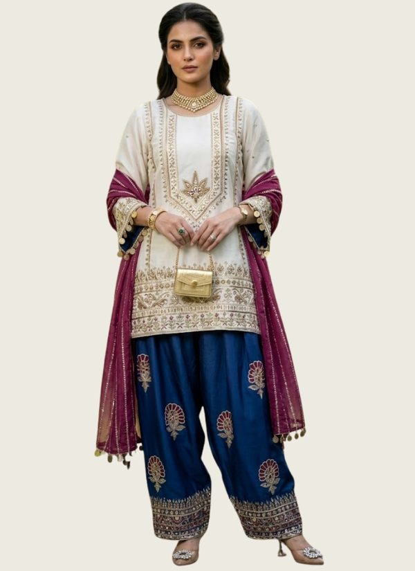 Silk Sharara Set with Georgette Dupatta, Indian fashion Perth Australia
 