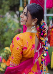French Crepe Sharara Suit with Digital Print & Embroidered Neckline 3