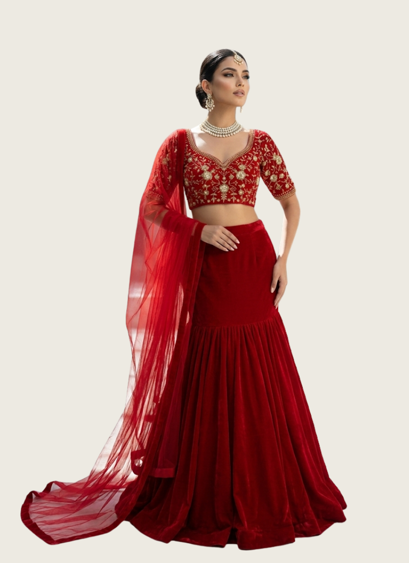 Georgette Lehenga Saree with Sequin Work