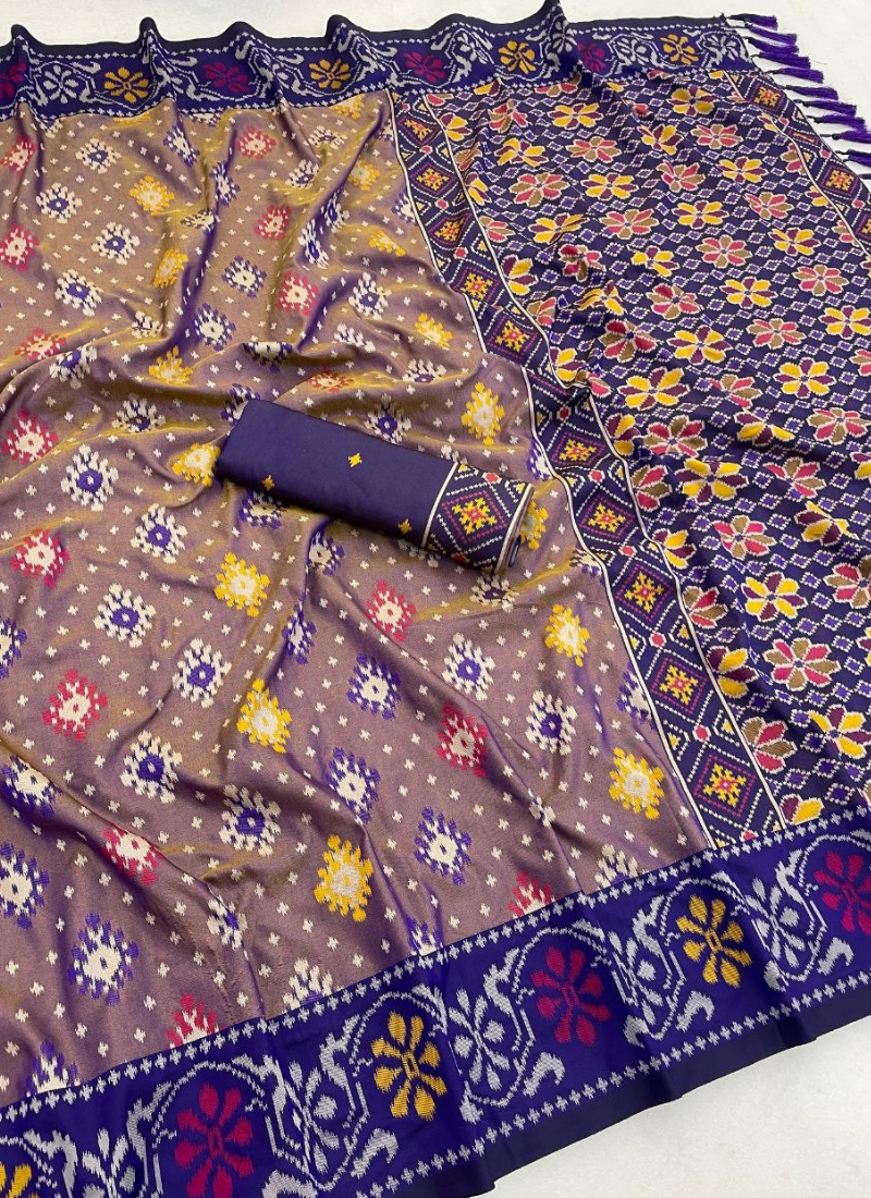 Karishma Patola Silk Saree – Premium Soft Silk with Zari Weaving & Meena Kari Border