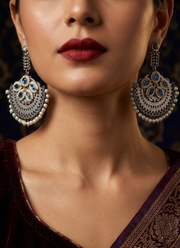 Sofia Blue Silver Earrings 2