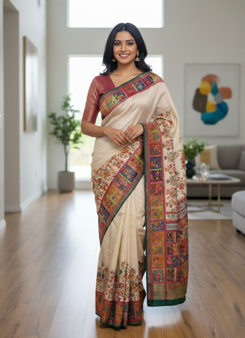 Pure Kani Silk Saree – Silk Mark Certified