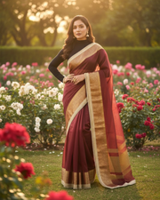 Tissue Saree – Pearl Lace Border with Blouse Piece 7