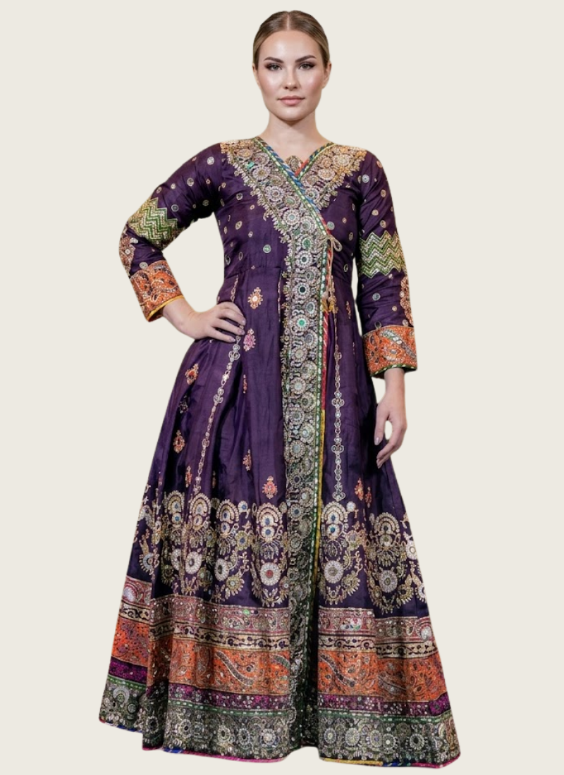 Pakistani Raw Silk Anarkali with Embroidery, Indian outfits for women Australia