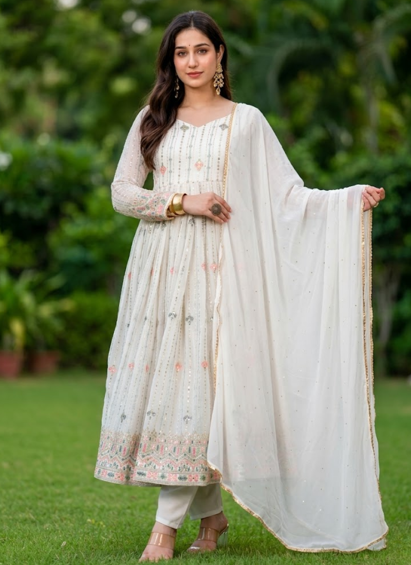 Designer Faux Blooming Anarkali Suit Australia