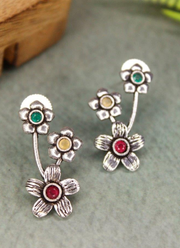 Multi‑Colour German Silver Earrings 3