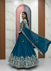 Chinon Embroidered Lehenga Choli with Dupatta 2